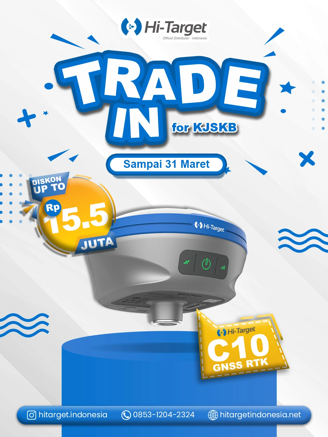 promo trade in tukar tambah gps geodetic gnss rtk hi-target c10 indosurta makassar